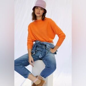 anthropologie pilcro the alani mock neck 100% cashmere sweater
